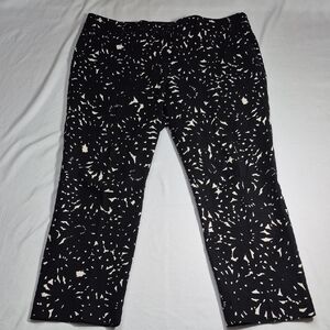 Ann Taylor Black and White Abstract Pants